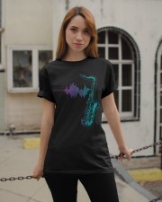 Saxophone Heartbeat Classic T-Shirt apparel-classic-tshirt-lifestyle-19