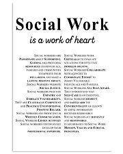 Social Work Is A Work Of Heart 11x17 Poster front