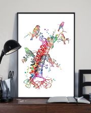 Chiropractor Colorful Spine With Birds 11x17 Poster lifestyle-poster-2
