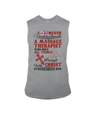 Massage Therapist Does All Things Sleeveless Tee tile