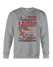 Massage Therapist Does All Things Crewneck Sweatshirt tile