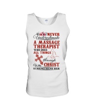 Massage Therapist Does All Things Unisex Tank tile