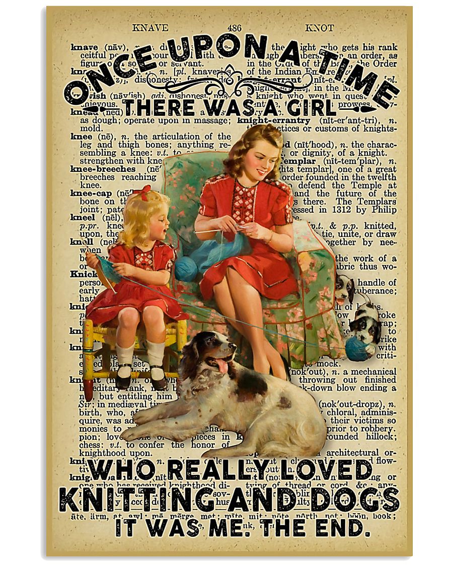 Knitting And Crochet - Love Knitting And Dogs 11x17 Poster