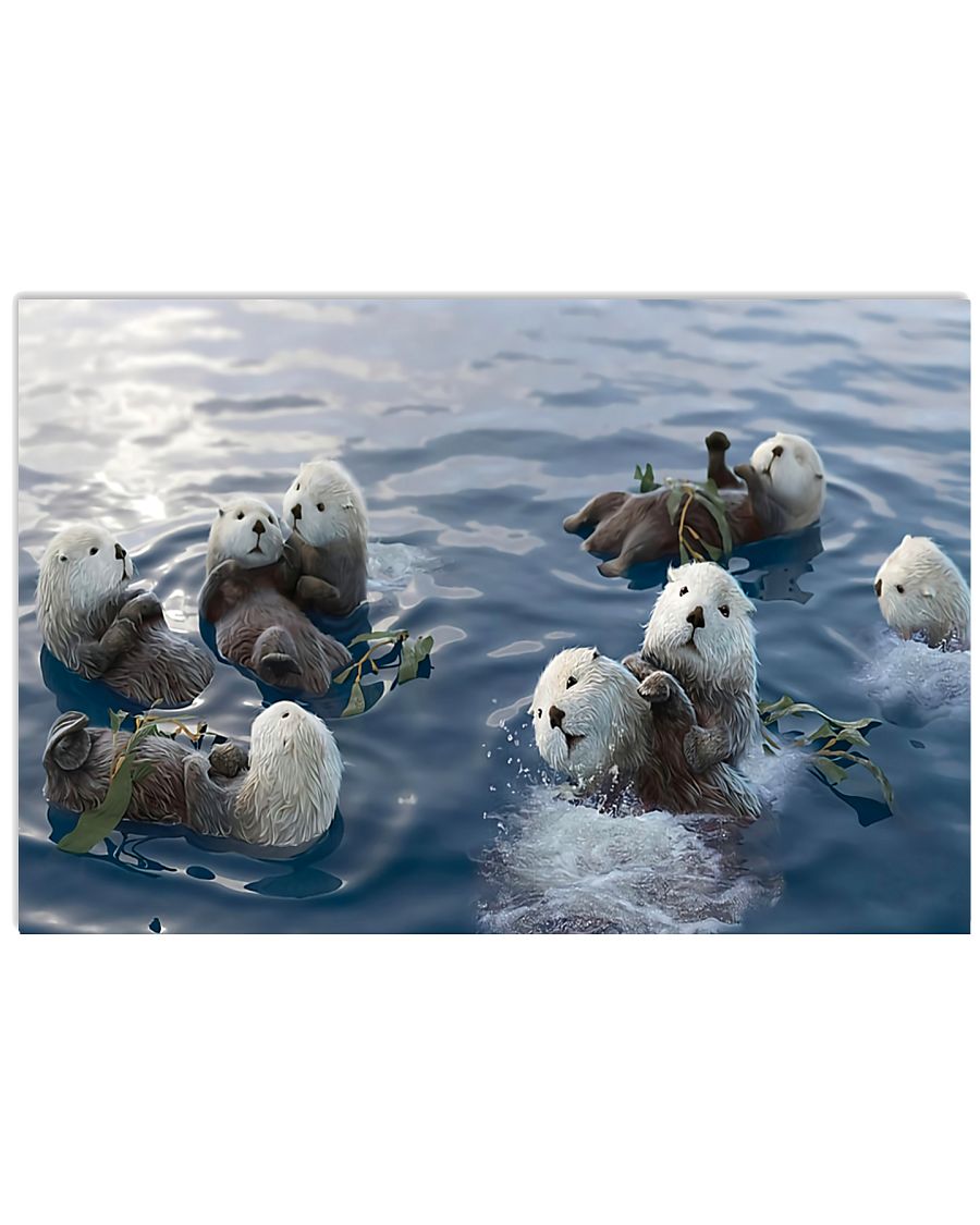 Otter Family Poster 17x11 Poster