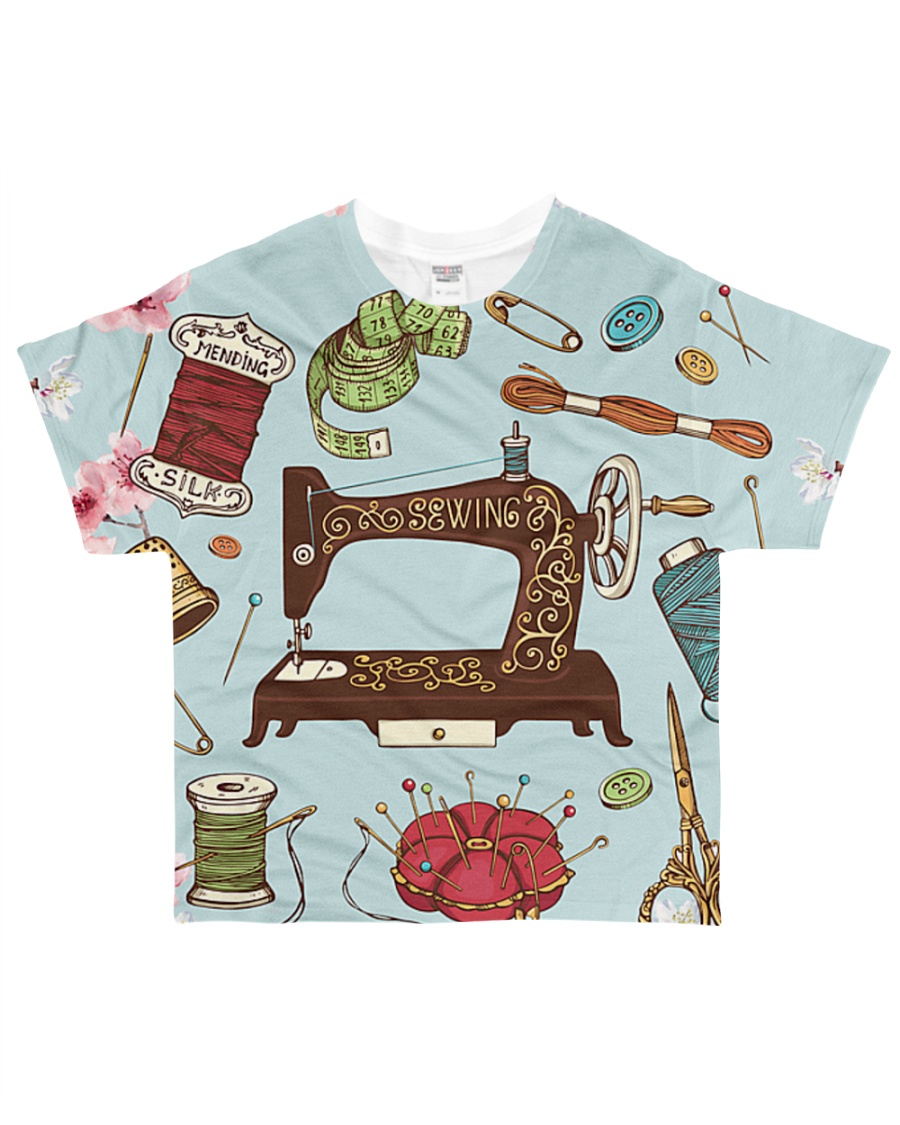 Sewing Floral Nature All-over T-Shirt