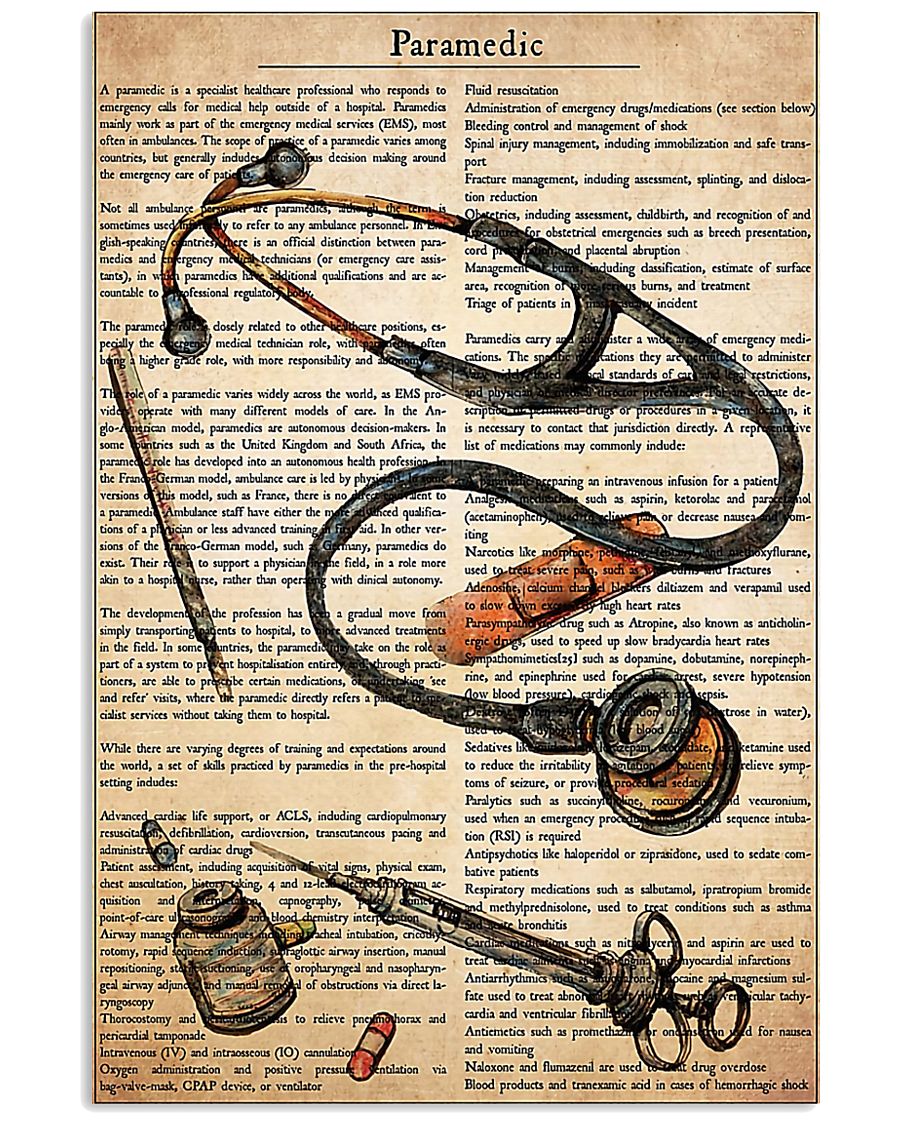 Paramedic Text 11x17 Poster
