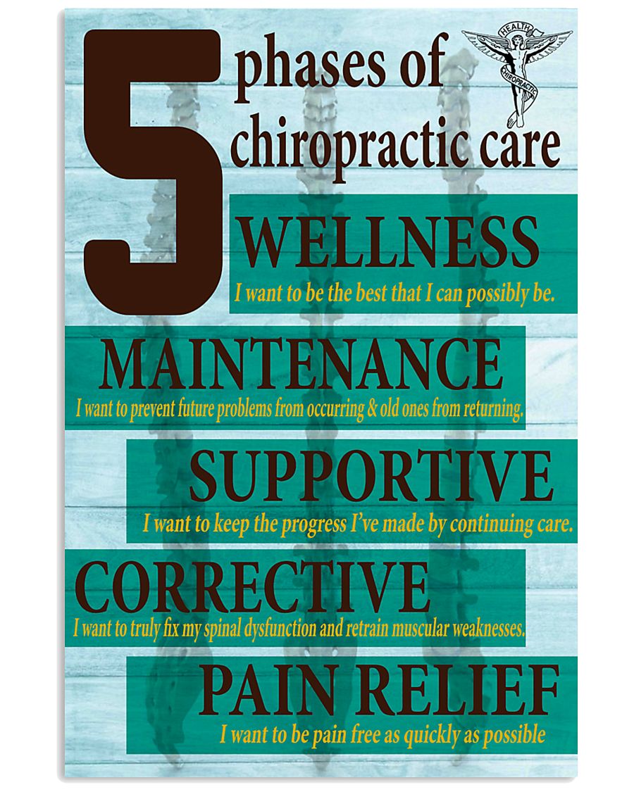 Chiropractor - 5 phases of chiropractic care 11x17 Poster