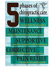 Chiropractor - 5 phases of chiropractic care 11x17 Poster front