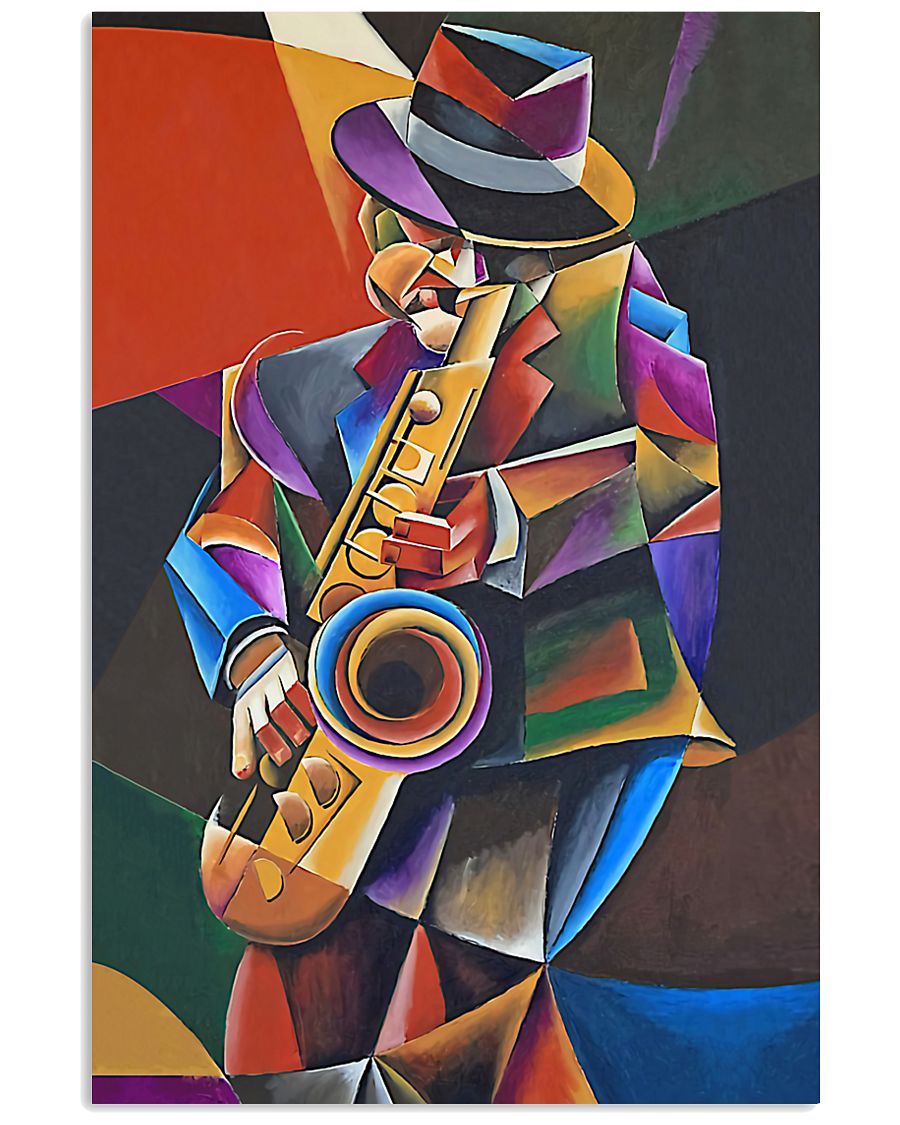Saxophone Art Man 11x17 Poster