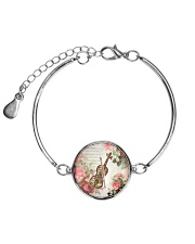 Viola Flower Metallic Circle Bracelet thumbnail