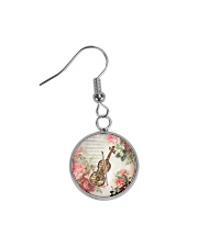 Viola Flower Circle Earrings thumbnail