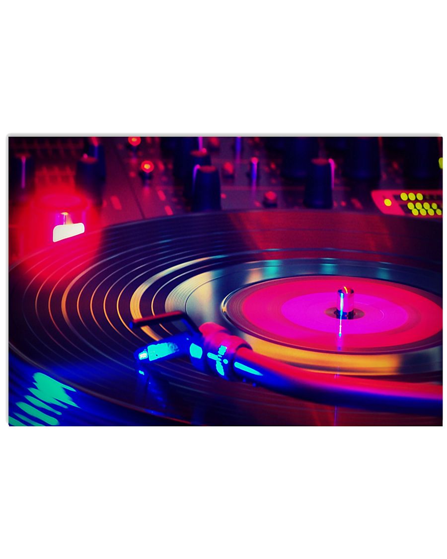 DJ Vinyl Lively Music 17x11 Poster