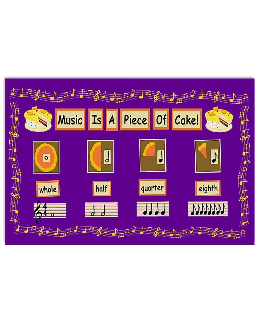 Teacher Music Is A Piece Of Cake 17x11 Poster