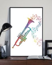 Watercolor Trumpet And Music Notes 11x17 Poster lifestyle-poster-2