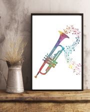 Watercolor Trumpet And Music Notes 11x17 Poster lifestyle-poster-3