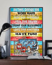 Nurse In this office we word hard 11x17 Poster lifestyle-poster-2