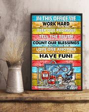 Nurse In this office we word hard 11x17 Poster lifestyle-poster-3