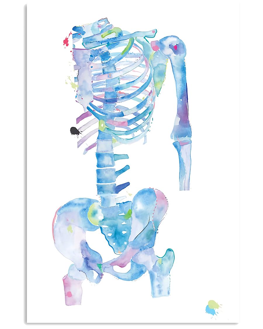 Physical Therapist Skeleton Art 11x17 Poster