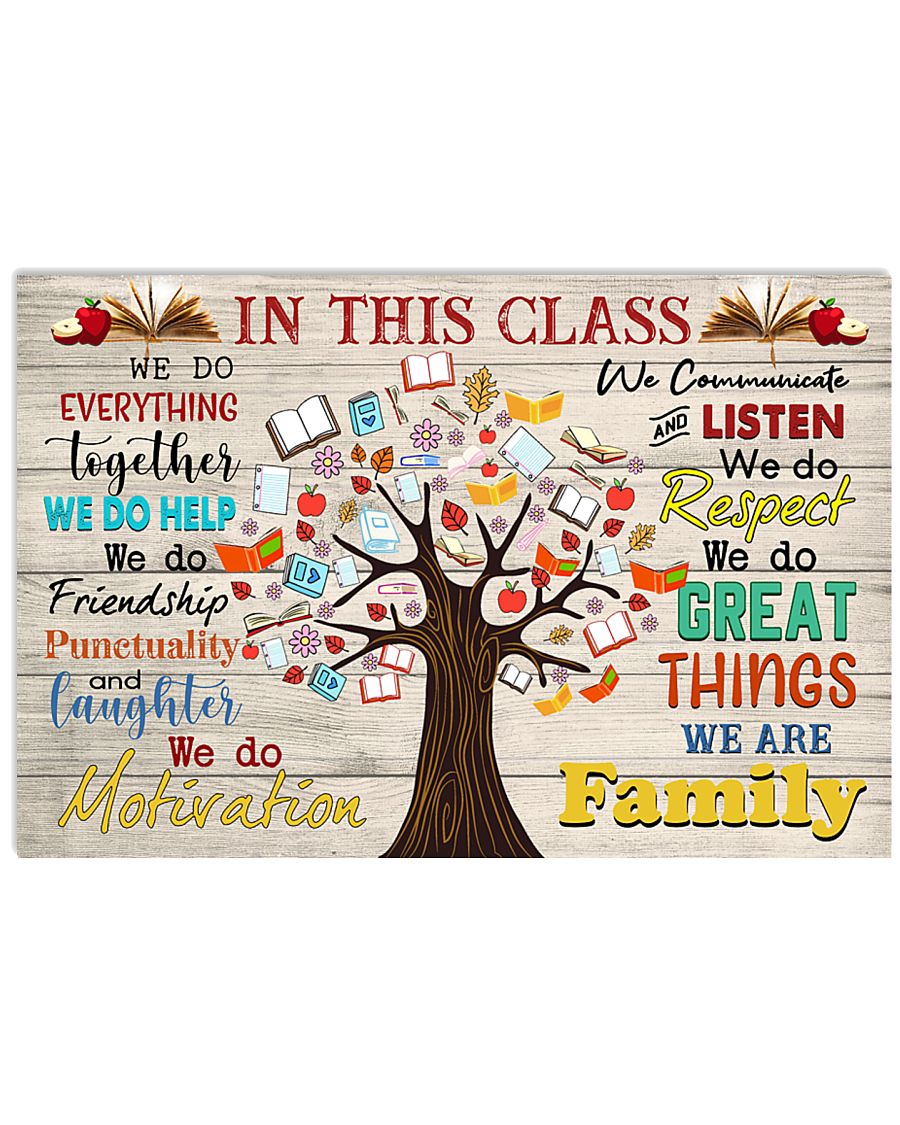 Teacher In This Class We Are Family 17x11 Poster