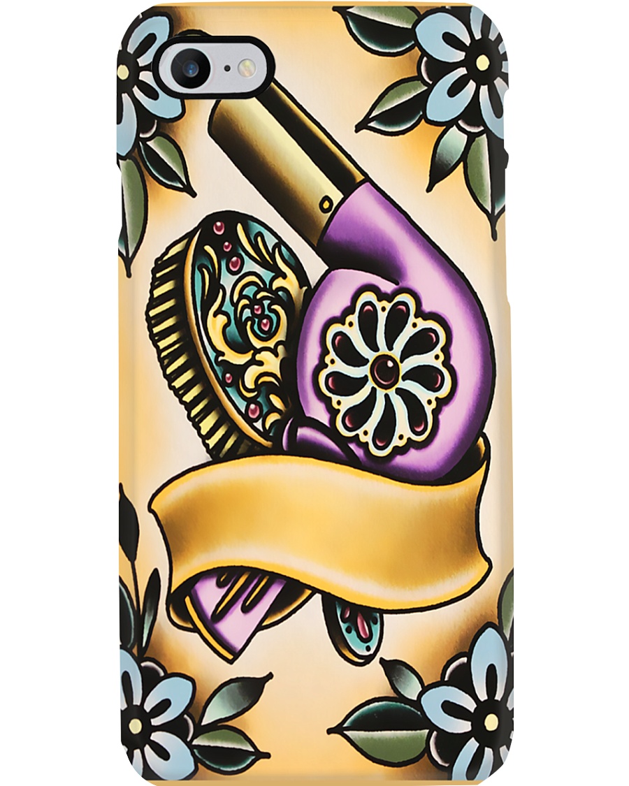Hairdresser Vintage Pattern Hairdryer Phone Case