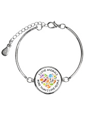 Vegan I love animals Metallic Circle Bracelet thumbnail