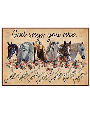 Horse Girl God Says You Are Unique 17x11 Poster front