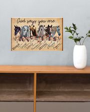 Horse Girl God Says You Are Unique 17x11 Poster poster-landscape-17x11-lifestyle-24