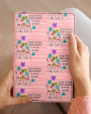 Social Worker Gift Medium - Leather Notebook aos-medium-leather-notebook-lifestyle-front-04