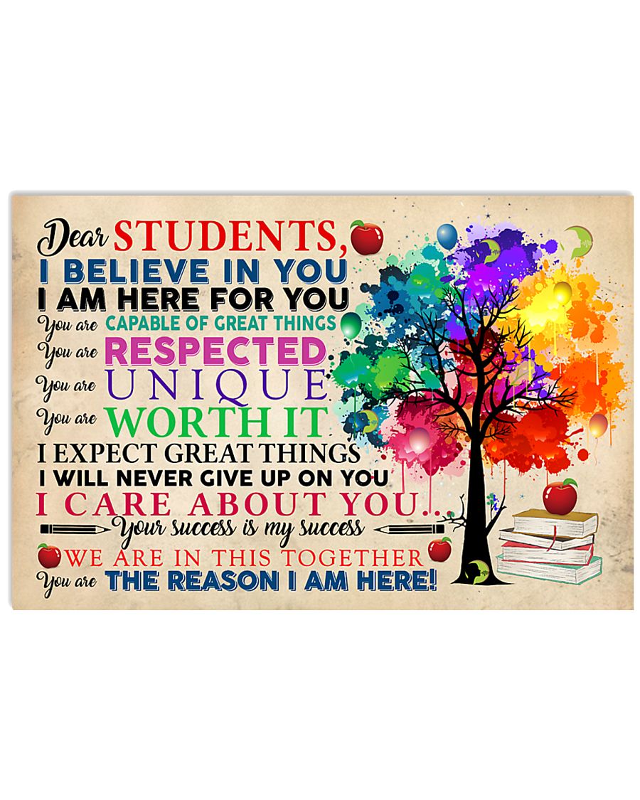 Speech Language Pathologist Dear Students 17x11 Poster