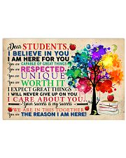 Speech Language Pathologist Dear Students 17x11 Poster front