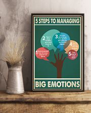 Social Worker 5 Steps To Managing Big Emotions 11x17 Poster lifestyle-poster-3