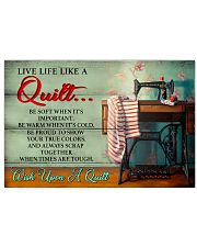 Live Life Like A Quilt Inspirational Sewing 17x11 Poster front