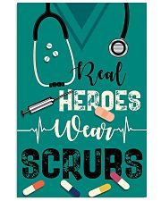 Respiratory Therapist Real Heroes Wear Scrubs 11x17 Poster front