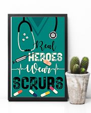 Respiratory Therapist Real Heroes Wear Scrubs 11x17 Poster lifestyle-poster-8