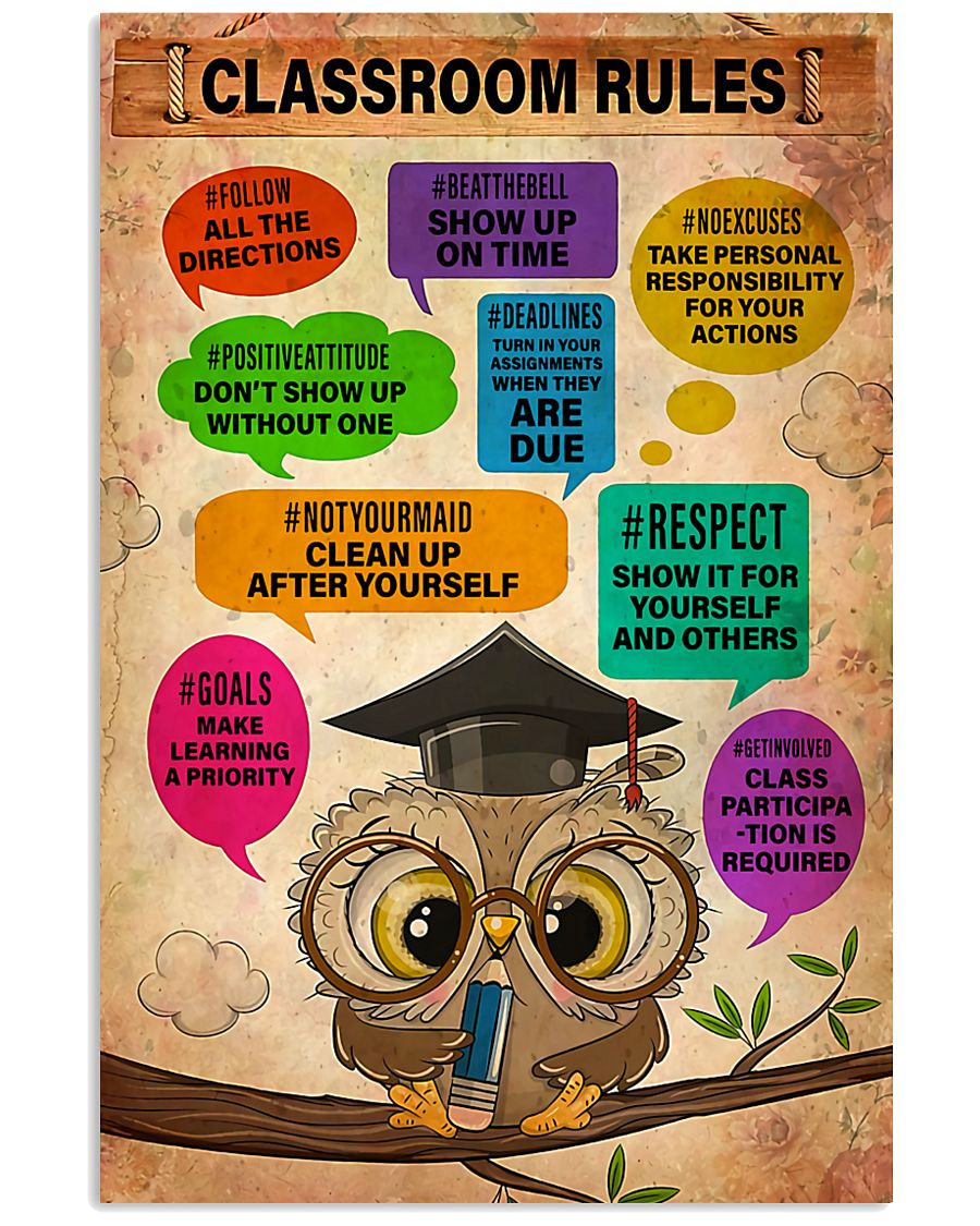 Teacher Classroom Rules 11x17 Poster