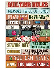 Quilting Rules Sewing 11x17 Poster front