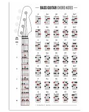 Bass Guitar Chord Notes 11x17 Poster front