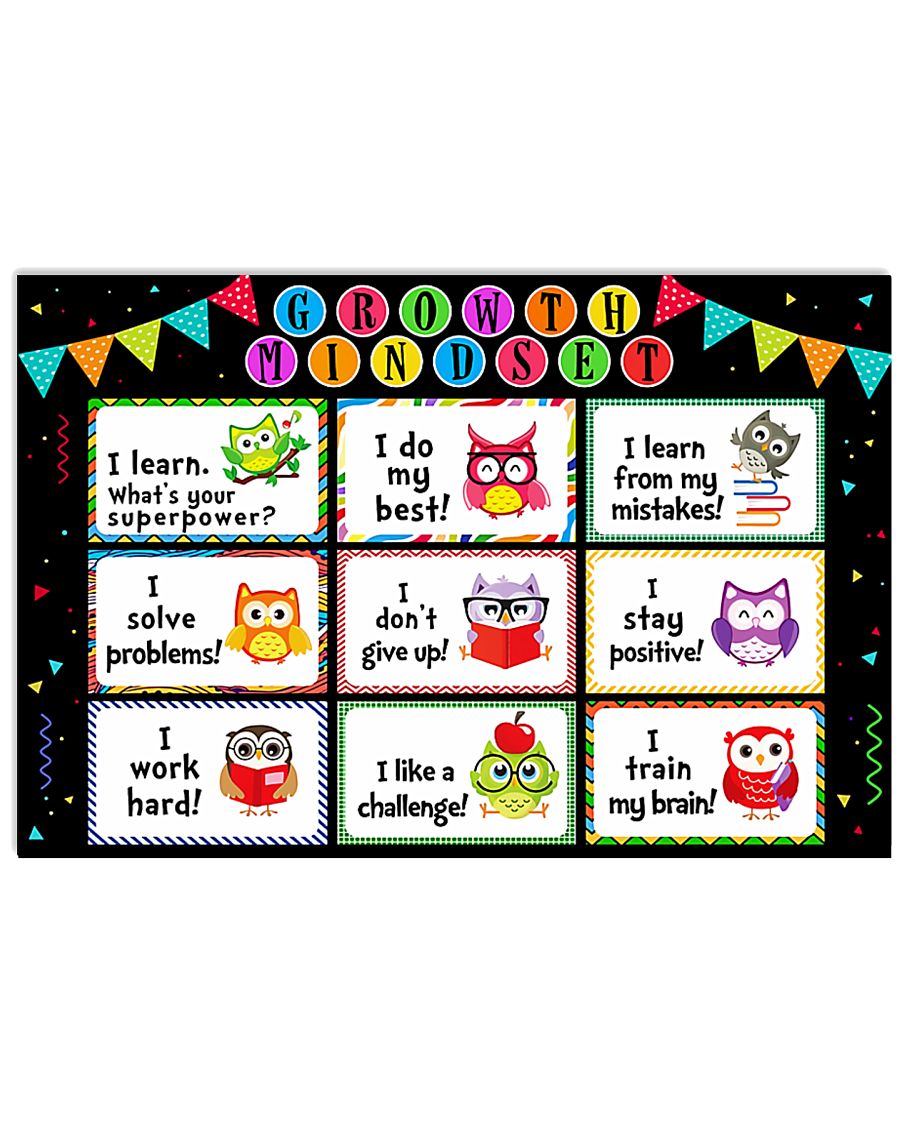 Teachers Growth Mindset 17x11 Poster