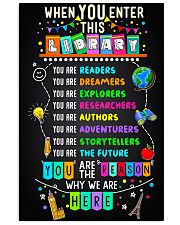 Librarian When You Enter This Library 11x17 Poster front