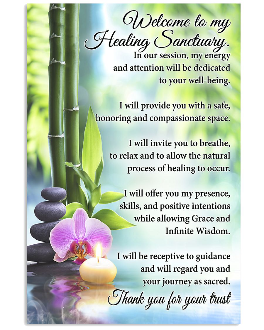 Massage Therapist Welcome To My Healing Sanctuary 11x17 Poster