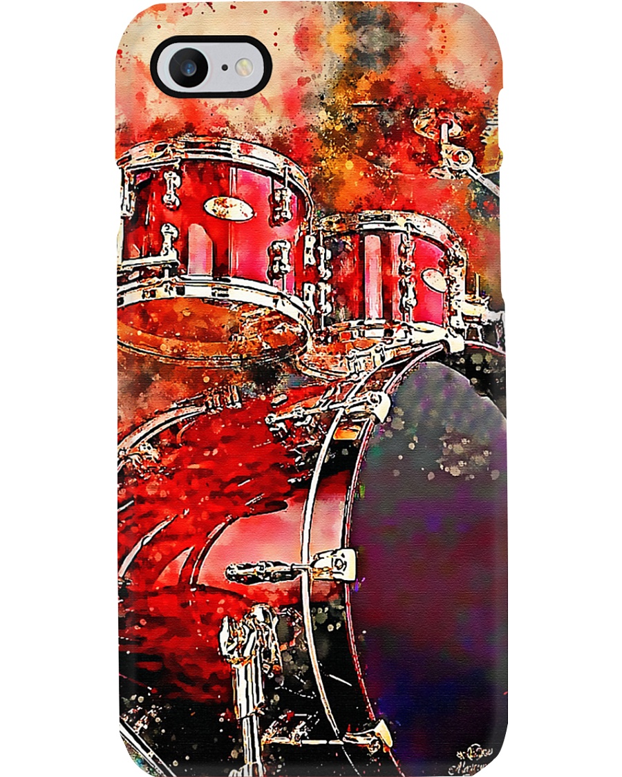 Drummer Red Drum Set Phone Case