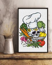 Skull Chef with vegestable 11x17 Poster lifestyle-poster-3