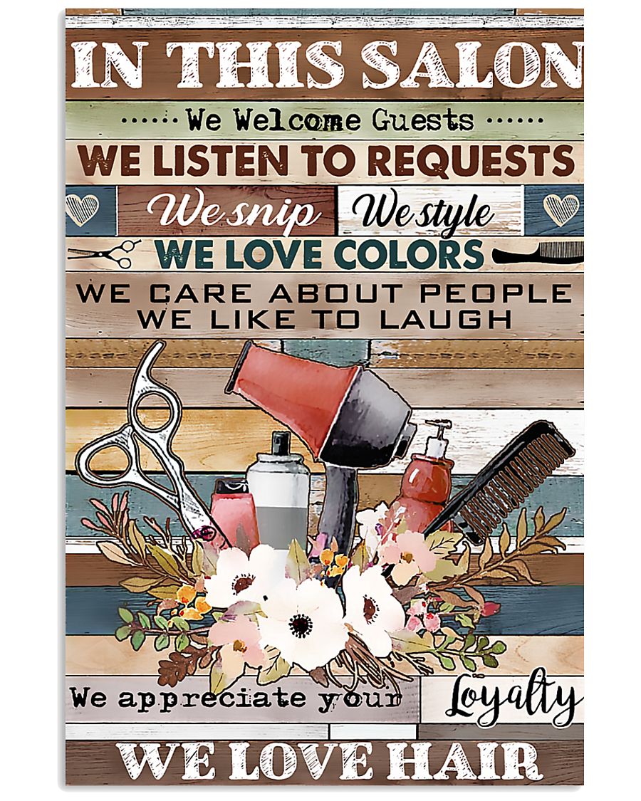Hairdresser We Love Hair 11x17 Poster