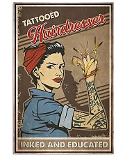 Hairdresser Tattooed Inked And Educated 11x17 Poster front