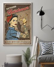 Hairdresser Tattooed Inked And Educated 11x17 Poster lifestyle-poster-1