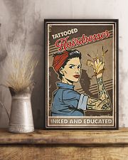 Hairdresser Tattooed Inked And Educated 11x17 Poster lifestyle-poster-3
