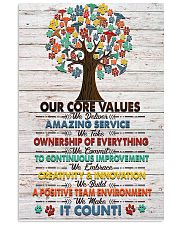 Veterinarian Our Core Values Poster 11x17 Poster front
