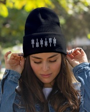 DJ - Mixer Board Sliders Knit Beanie garment-embroidery-beanie-lifestyle-07
