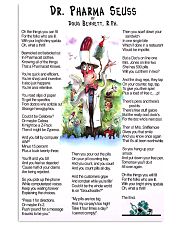 Pharmacist Dr Pharma Seuss 11x17 Poster front