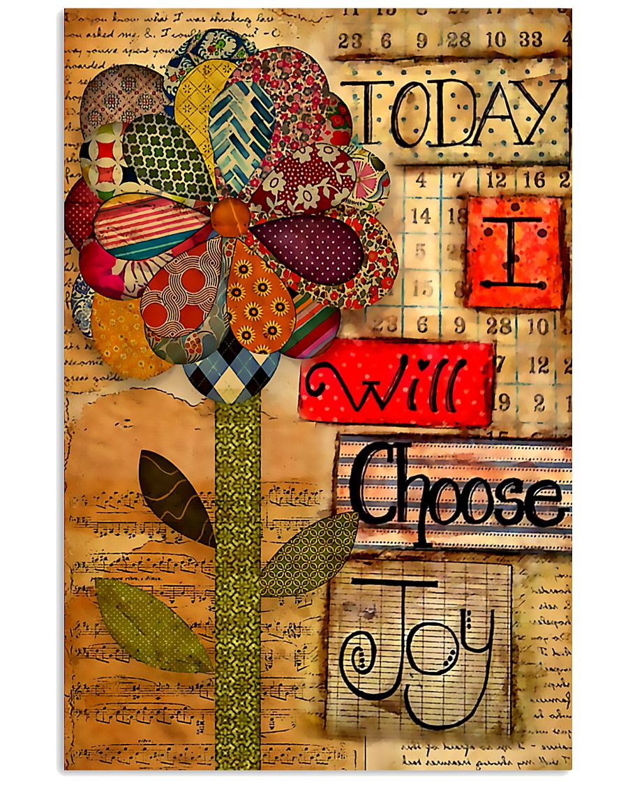Sewing Today I Will Choose Joy 11x17 Poster